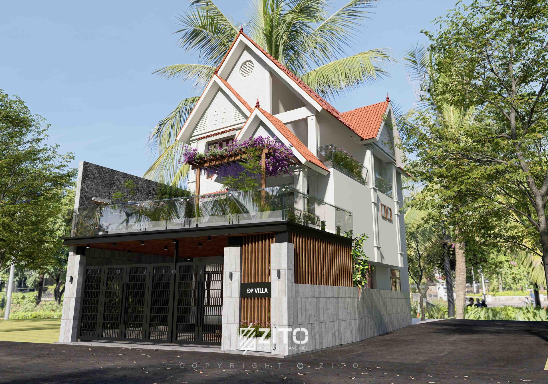 Phối cảnh cải tạo kiến trúc biệt thự Bắc Ninh